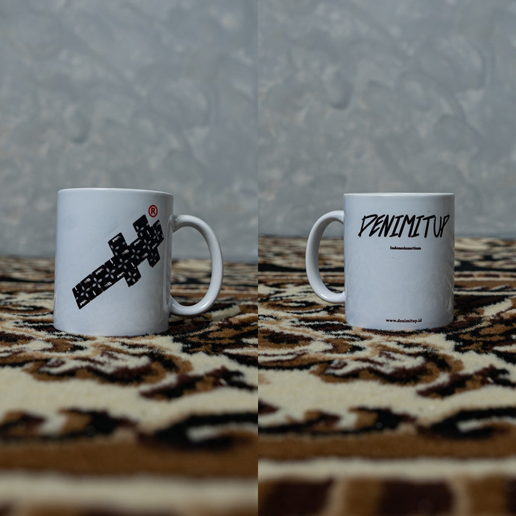 DENIMITUP - H Logo White Red & H Logo Black Mug - Gelas
