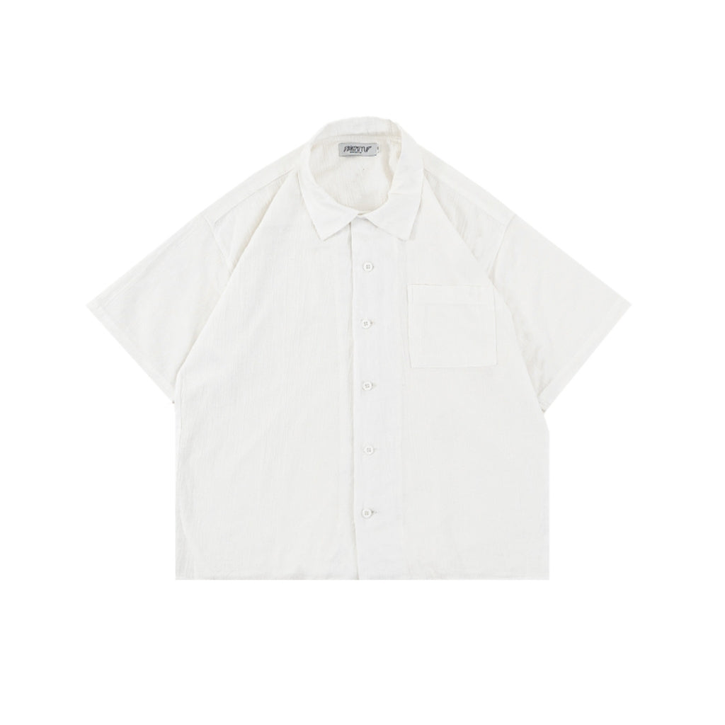 DENIMITUP Linen Crinkle - White Shirt - Men Shirt