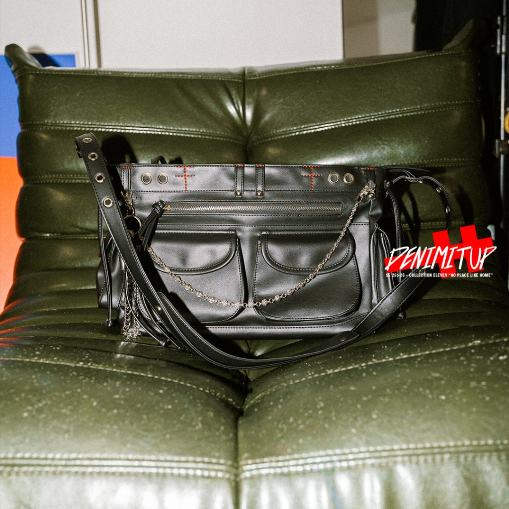 DENIMITUP H Messenger Bag - Black - Bag