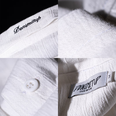 DENIMITUP Linen Crinkle - White Shirt - Men Shirt