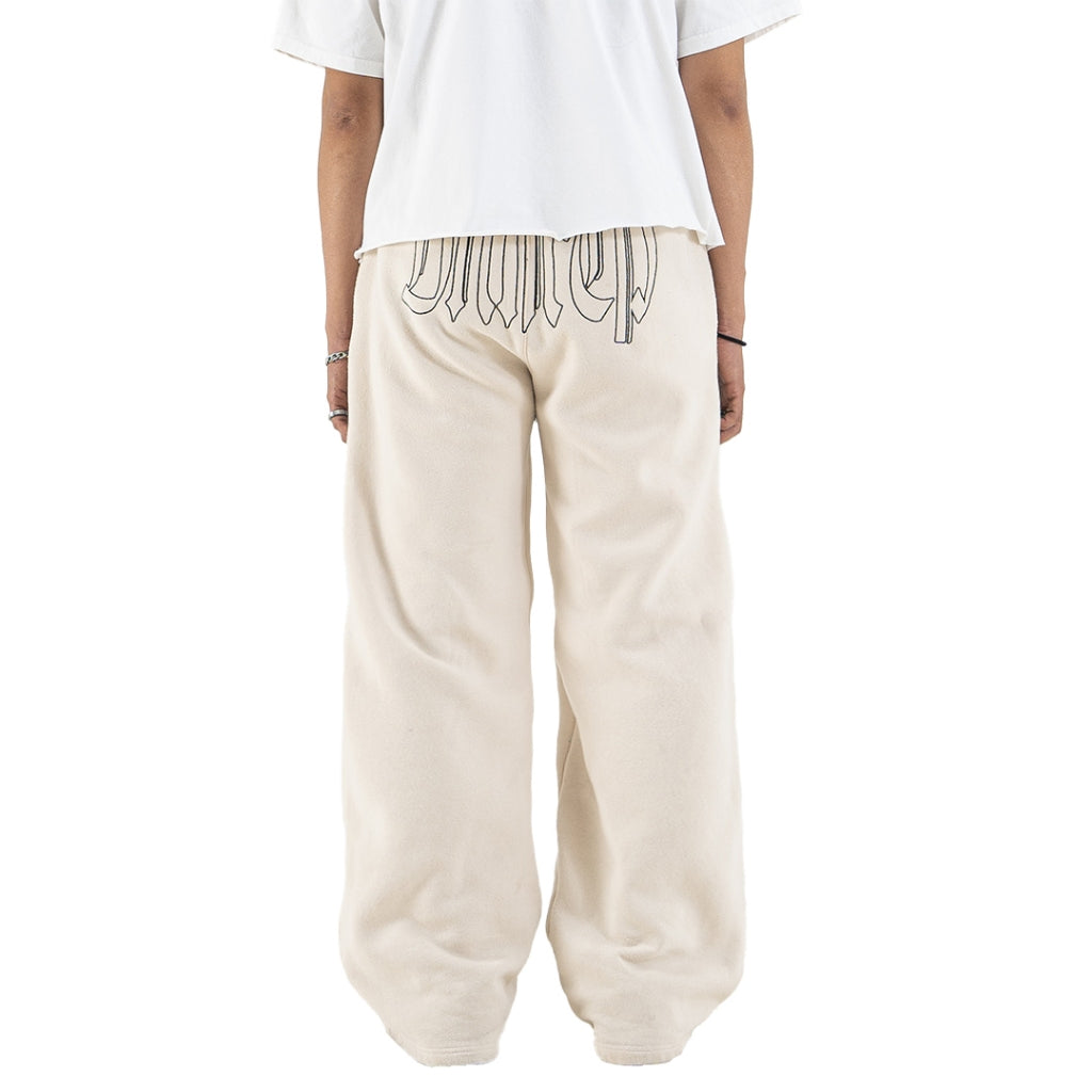 DENIMITUP H zigzag sweat pants - White Bone - Long Pants