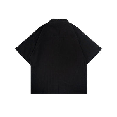 DENIMITUP Linen Crinkle - Black Shirt - Men Shirt