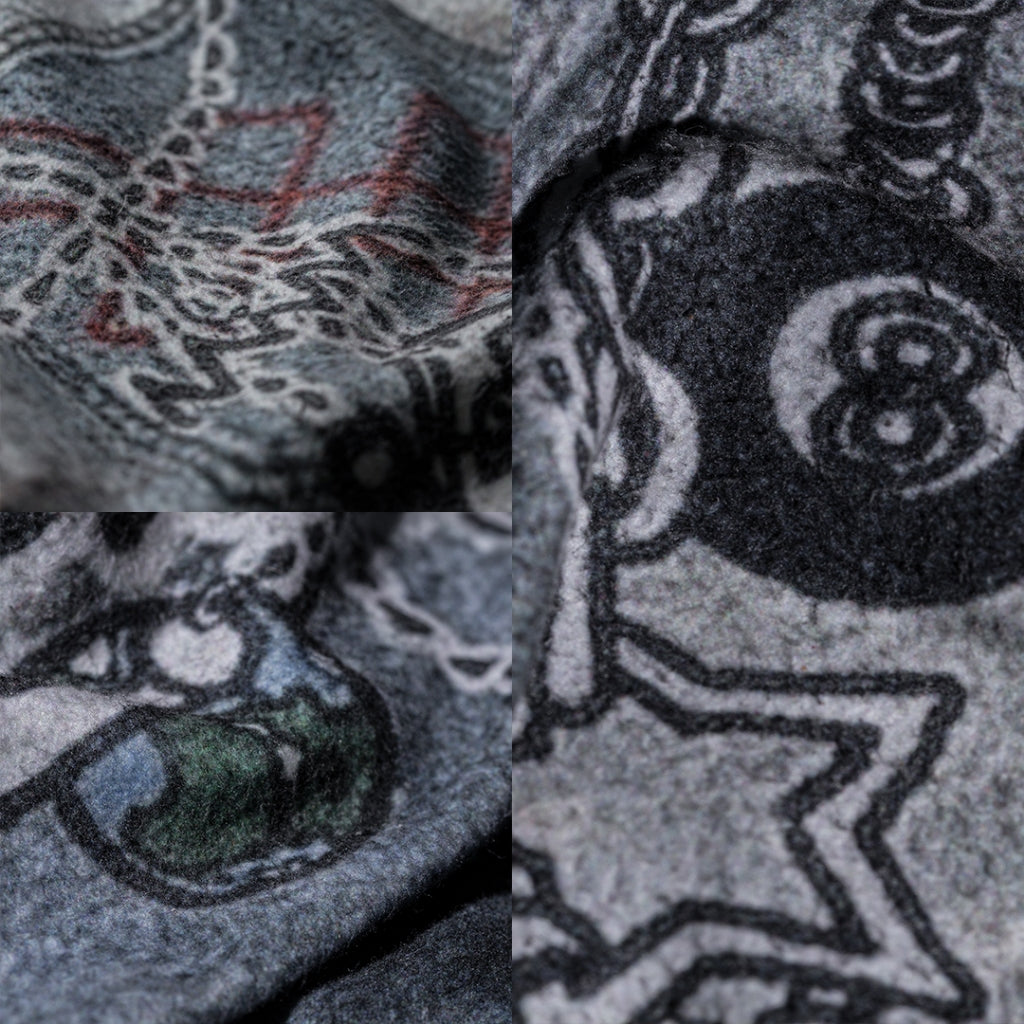 Mega Baggy Fleenim - Cartoon Chain Faded Blue - Long Pants