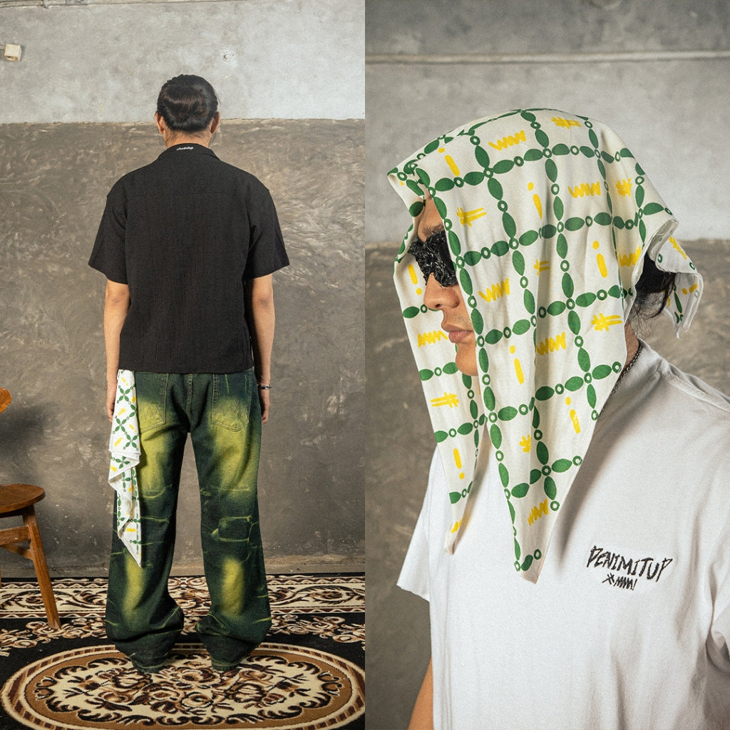 H TRILOGO - Gold/Green/White - Bandana