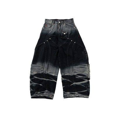 A1 Wide Barrel Echo - Seam Marble Black - Jeans