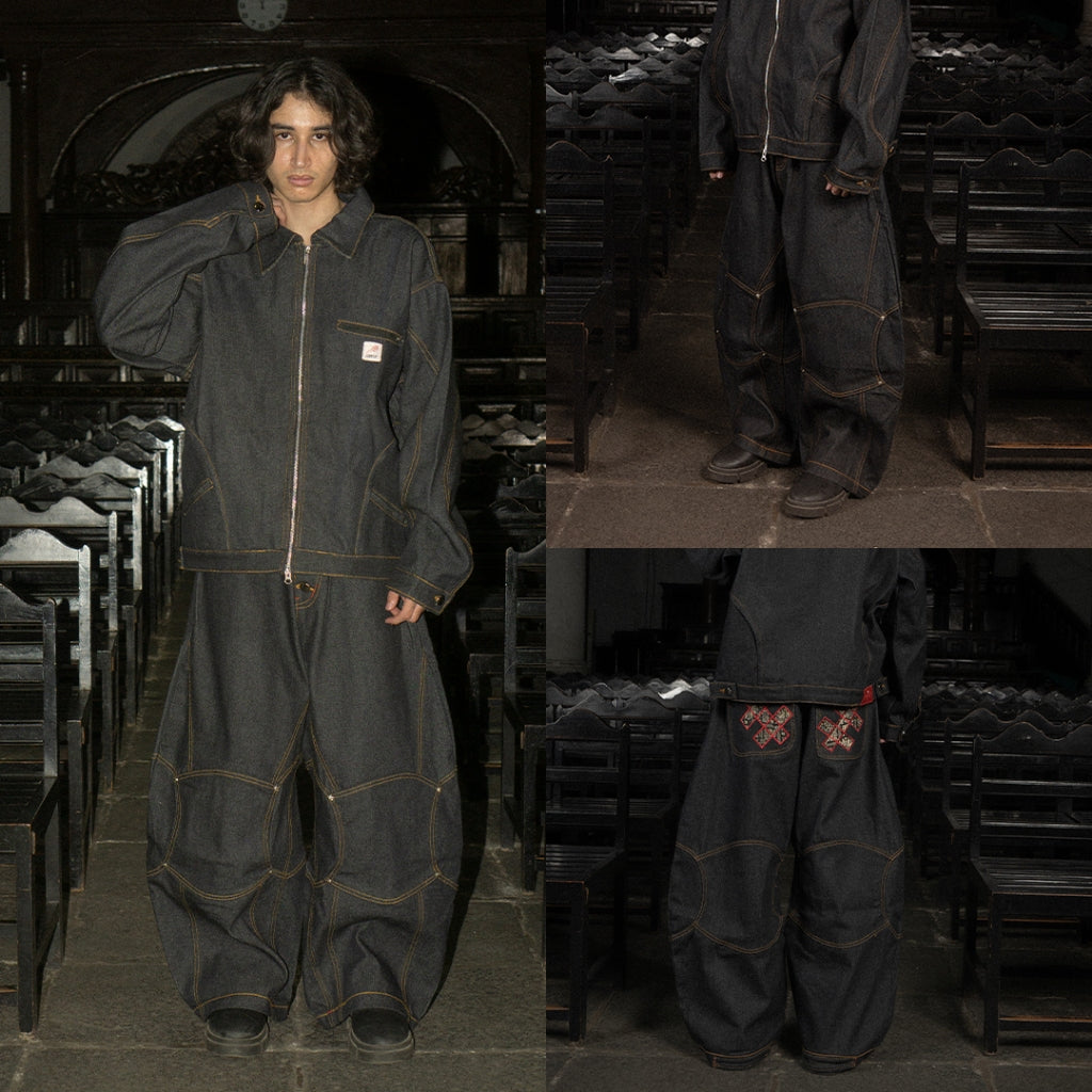 A1 Wide Barrel Exo - Skull Raw - Jeans