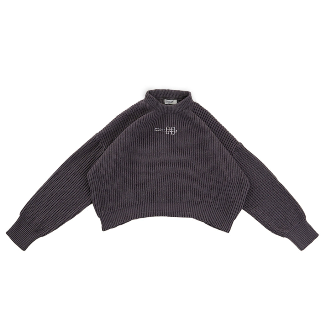 H Long Shirt Turtle Neck - Shadow Grey - Tshirt