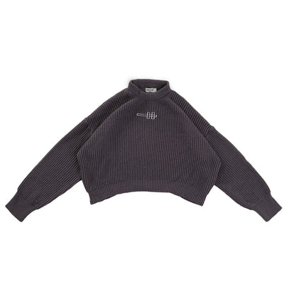 H Long Shirt Turtle Neck - Shadow Grey - Tshirt