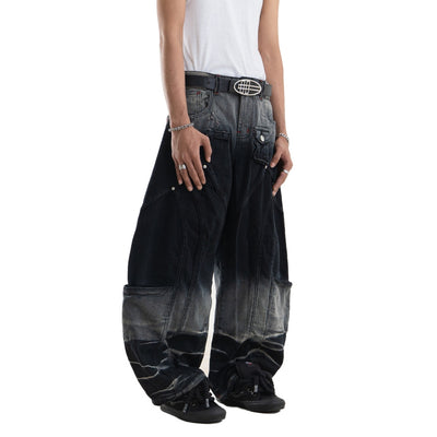 A1 Wide Barrel Echo - Seam Marble Black - Jeans