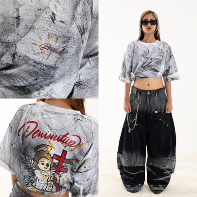 Angelic Artsy White H Logo Tee