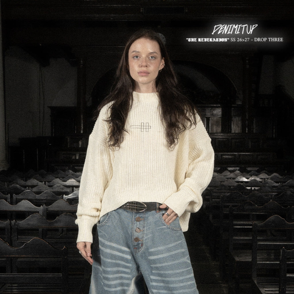 H Long Shirt Turtle Neck - Shadow Beige - Knitwear