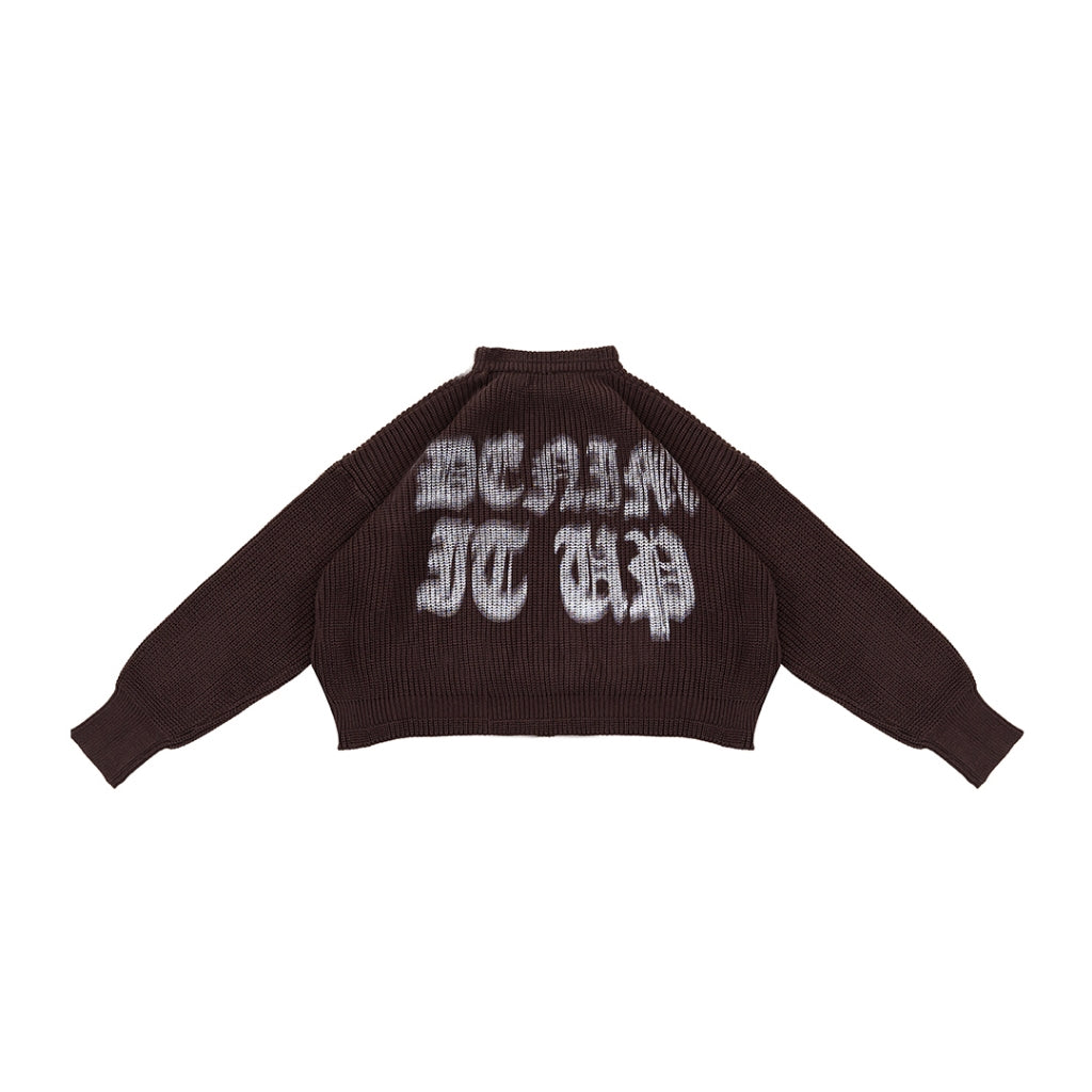 H Long Shirt Turtle Neck - Shadow Brown - Knitwear