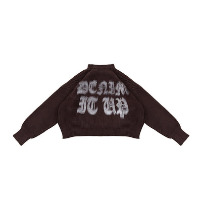 H Long Shirt Turtle Neck - Shadow Brown - Knitwear