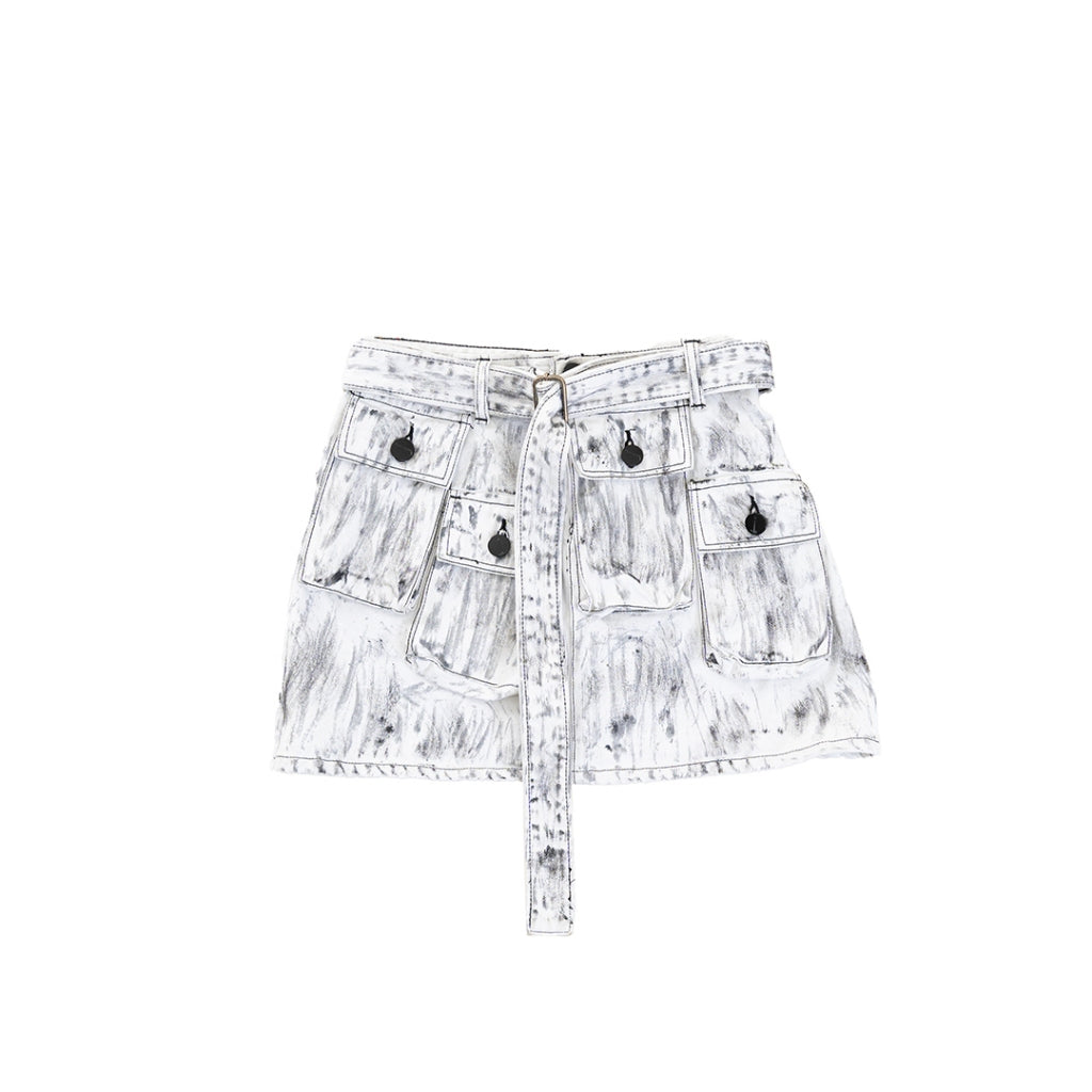 A1 Complex Cargo Skirt – Artsy White - Skirt