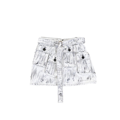 A1 Complex Cargo Skirt – Artsy White - Skirt