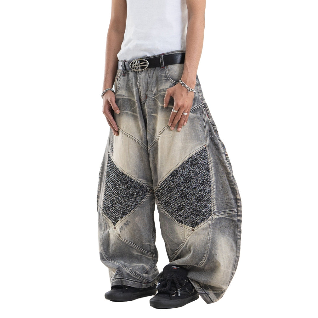 A1 Wide Barrel Songket - Skull Titanium - Jeans