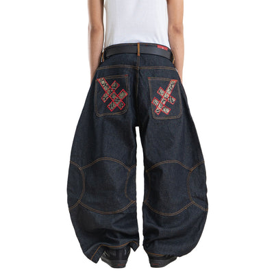 A1 Wide Barrel Exo - Skull Raw - Jeans