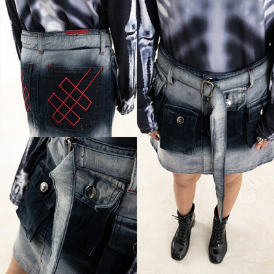 A1 Complex Cargo Skirt – Dual Cosmic Black - Skirt