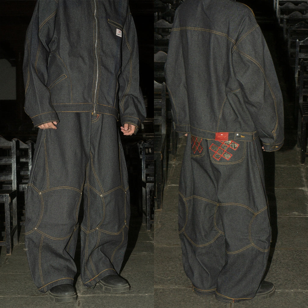 A1 Wide Barrel Exo - Skull Raw - Jeans