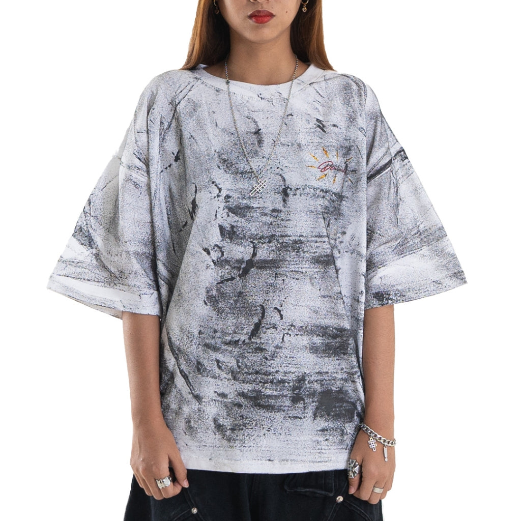 Angelic Artsy White H Logo Tee