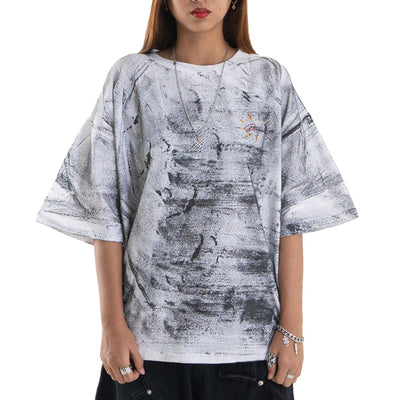 Angelic Artsy White H Logo Tee