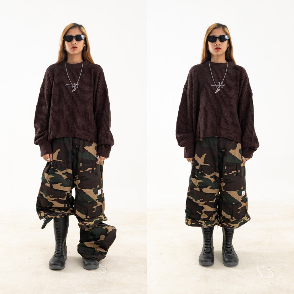 Denimitup 2-IN-1 - Camouflage - Jorts / Cargo Pants