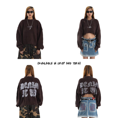 H Long Shirt Turtle Neck - Shadow Brown - Knitwear