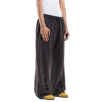 DENIMITUP H Zigzag Sweat Pants - Cosmic black - Long Pants
