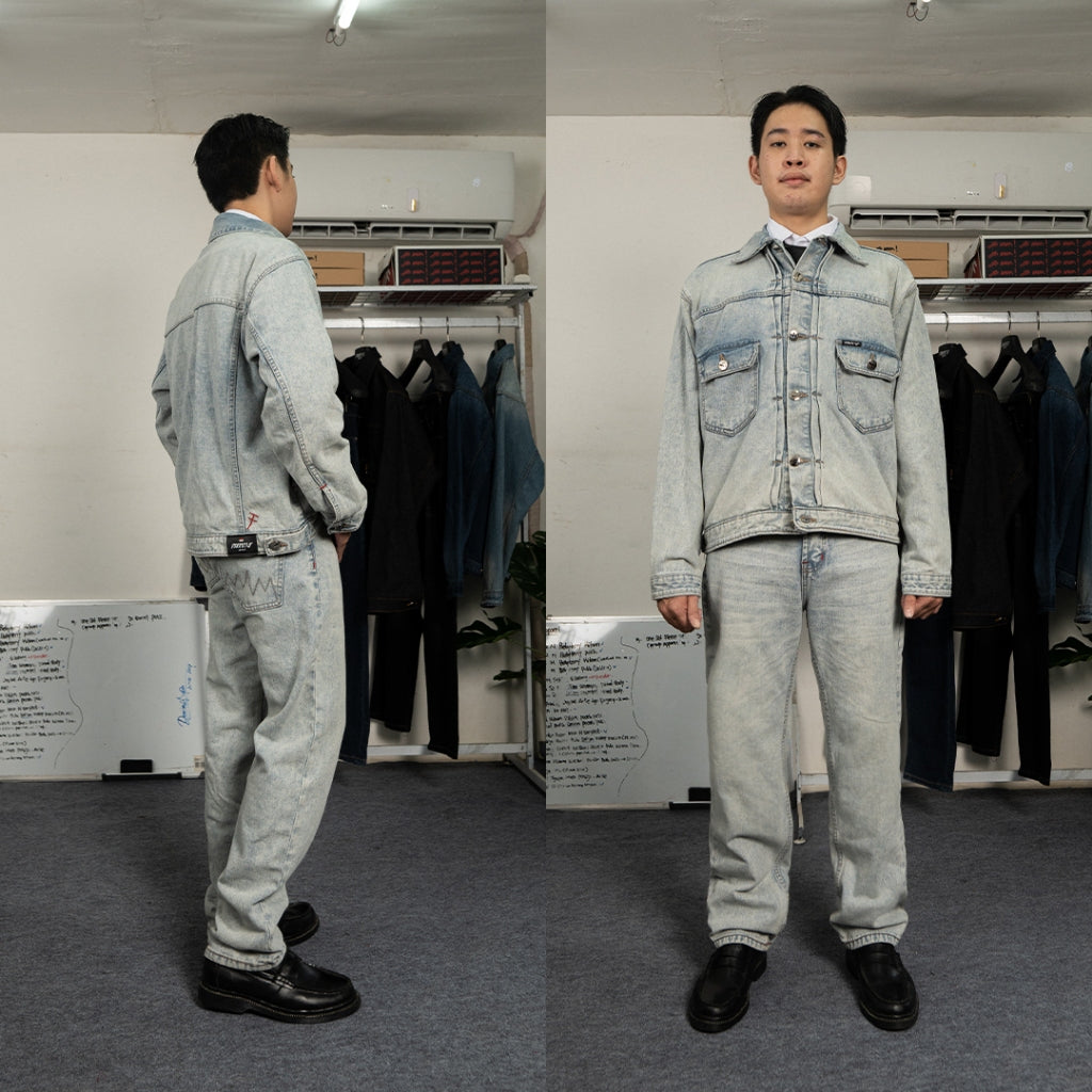 H1 Regular Loose - Snowish Cream Blue