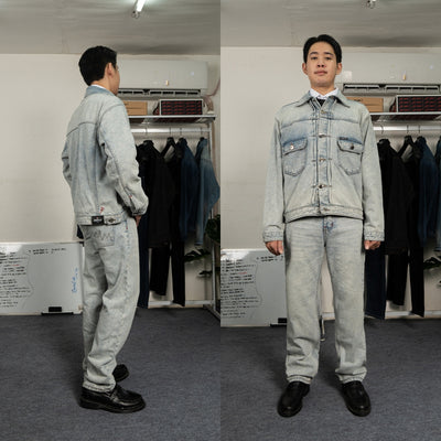 H1 Regular Loose - Snowish Cream Blue