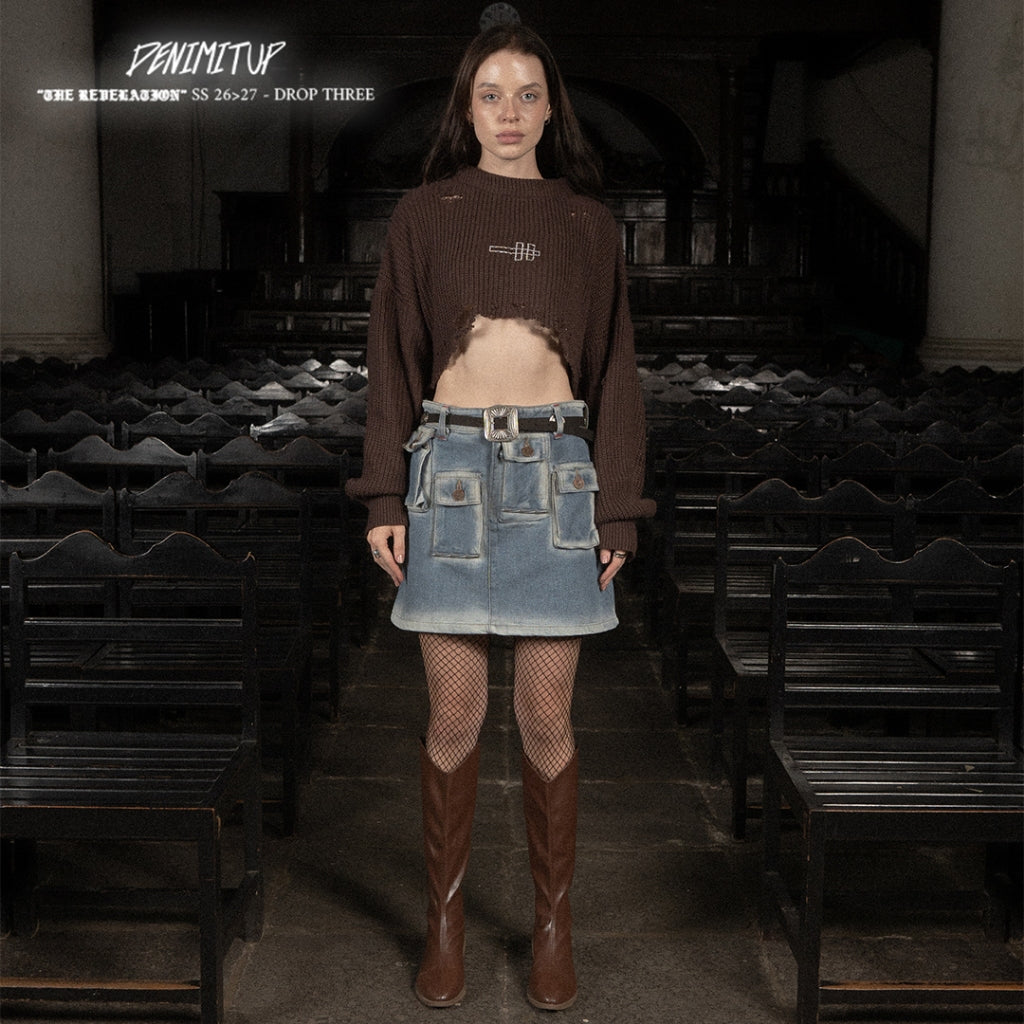 A1 Complex Cargo Skirt - Skull Cream - Skirt