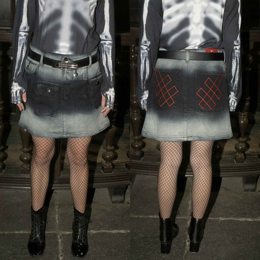 A1 Complex Cargo Skirt – Dual Cosmic Black - Skirt