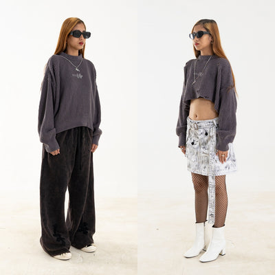 H Long Shirt Turtle Neck - Shadow Grey - Tshirt