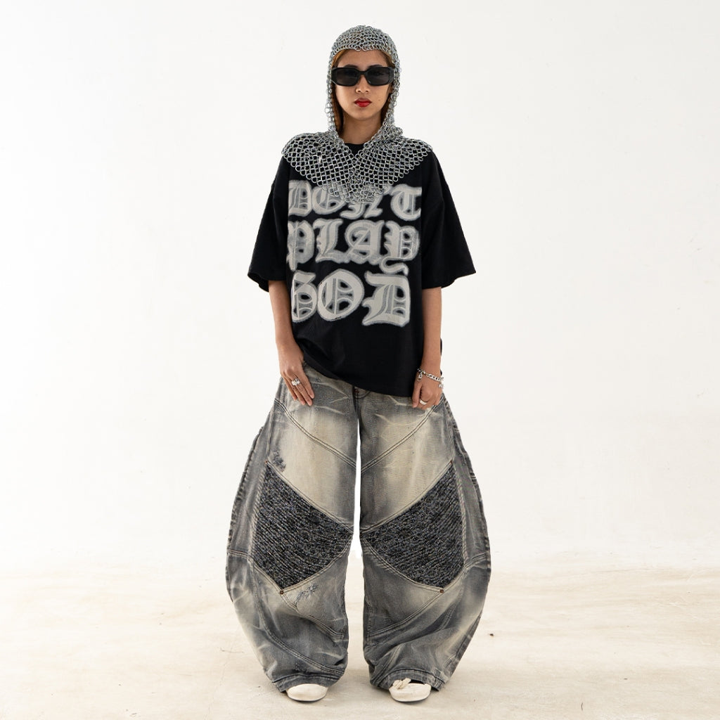 A1 Wide Barrel Songket - Skull Titanium - Jeans