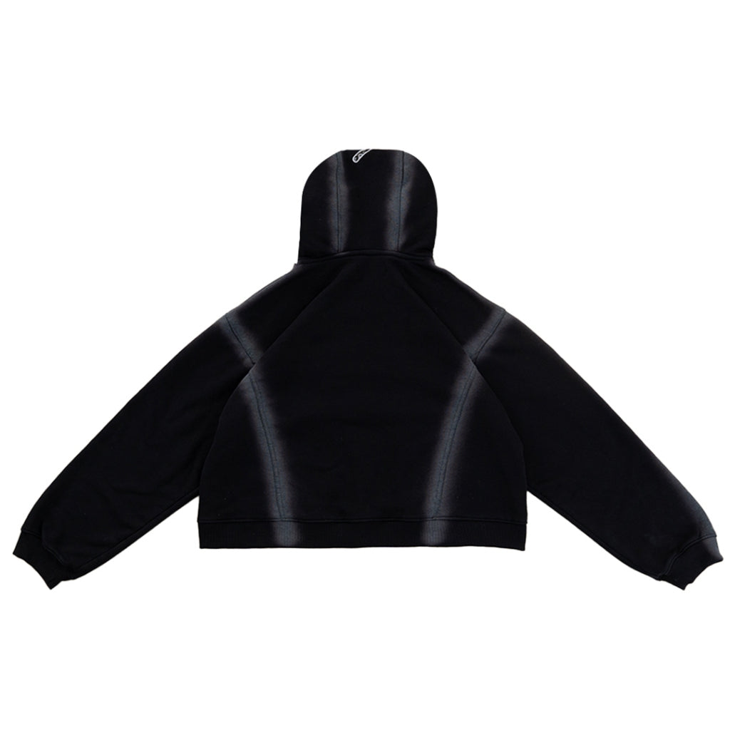 Denimitup Songket Broken Sewn - Black Spray - Hoodie