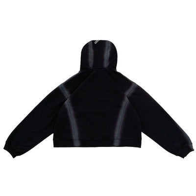 Denimitup Songket Broken Sewn - Black Spray - Hoodie