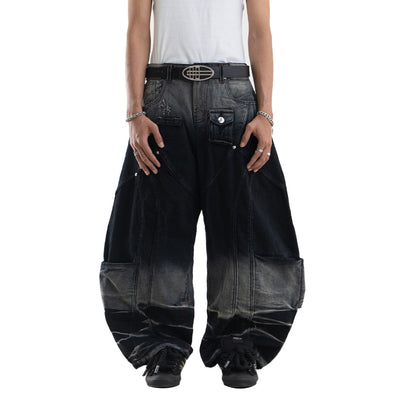A1 Wide Barrel Echo - Seam Marble Black - Jeans
