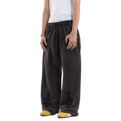 DENIMITUP H Zigzag Sweat Pants - Cosmic black - Long Pants