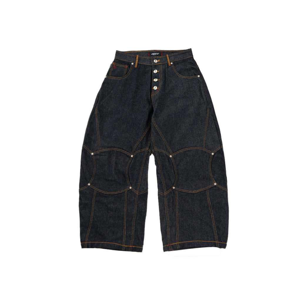 A1 Wide Barrel Exo - Skull Raw - Jeans