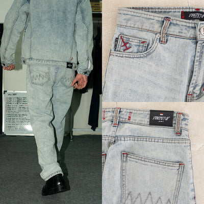 H1 Regular Loose - Snowish Cream Blue