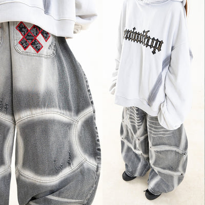 A1 Wide Barrel Exo - Skull Grey - Jeans