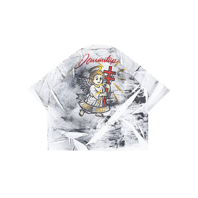 Angelic Artsy White H Logo Tee