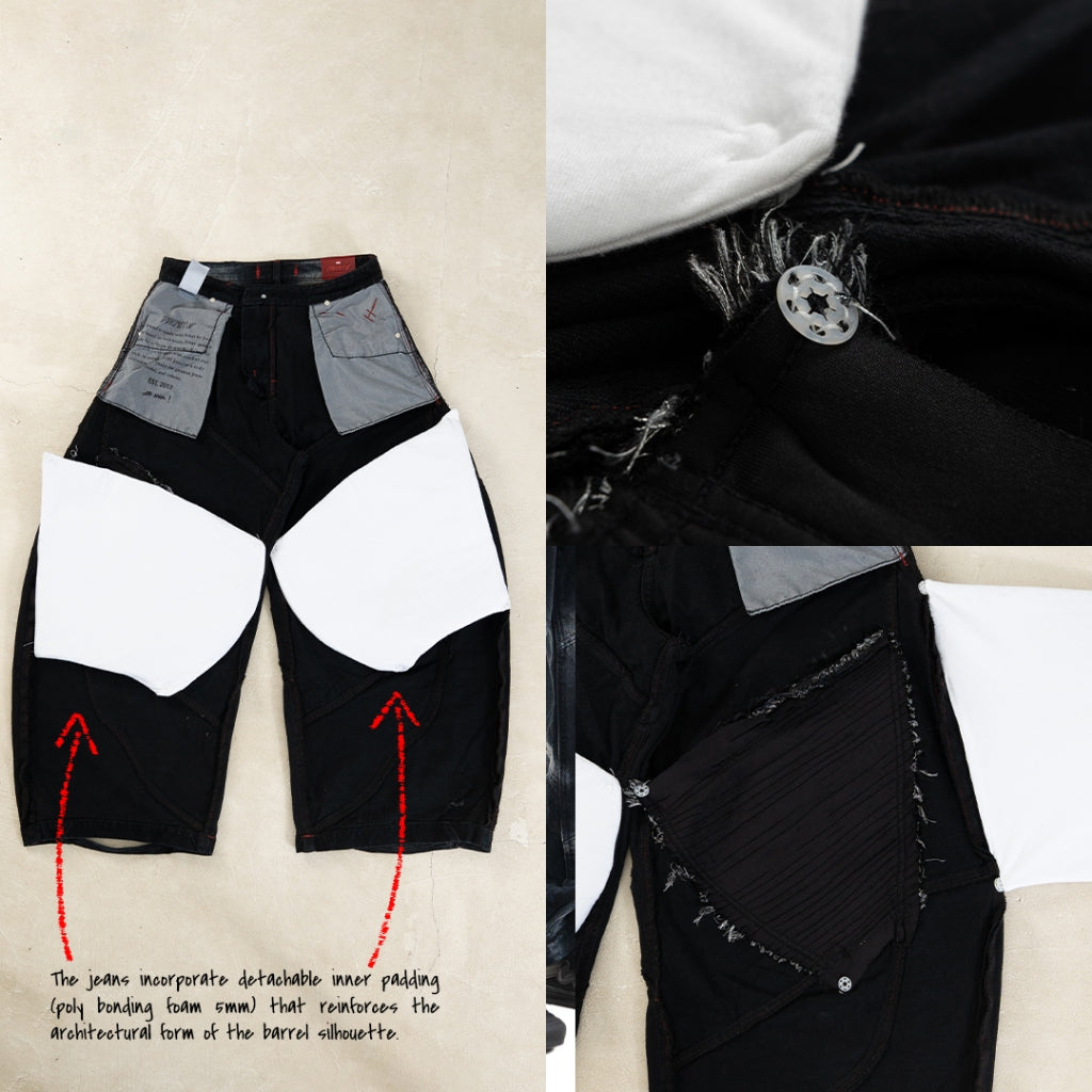 A1 Wide Barrel Songket - Skull Titanium - Jeans