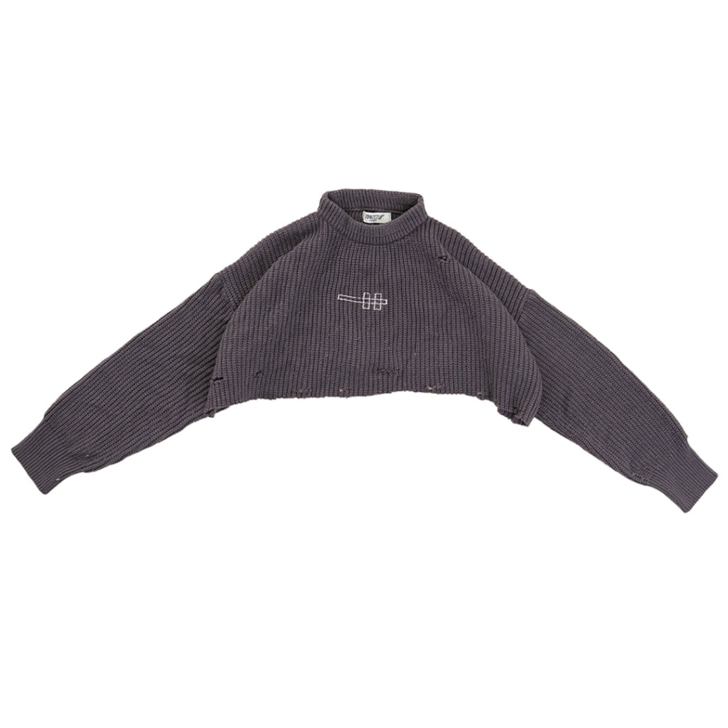 H Long Shirt Turtle Neck - Shadow Grey - Tshirt