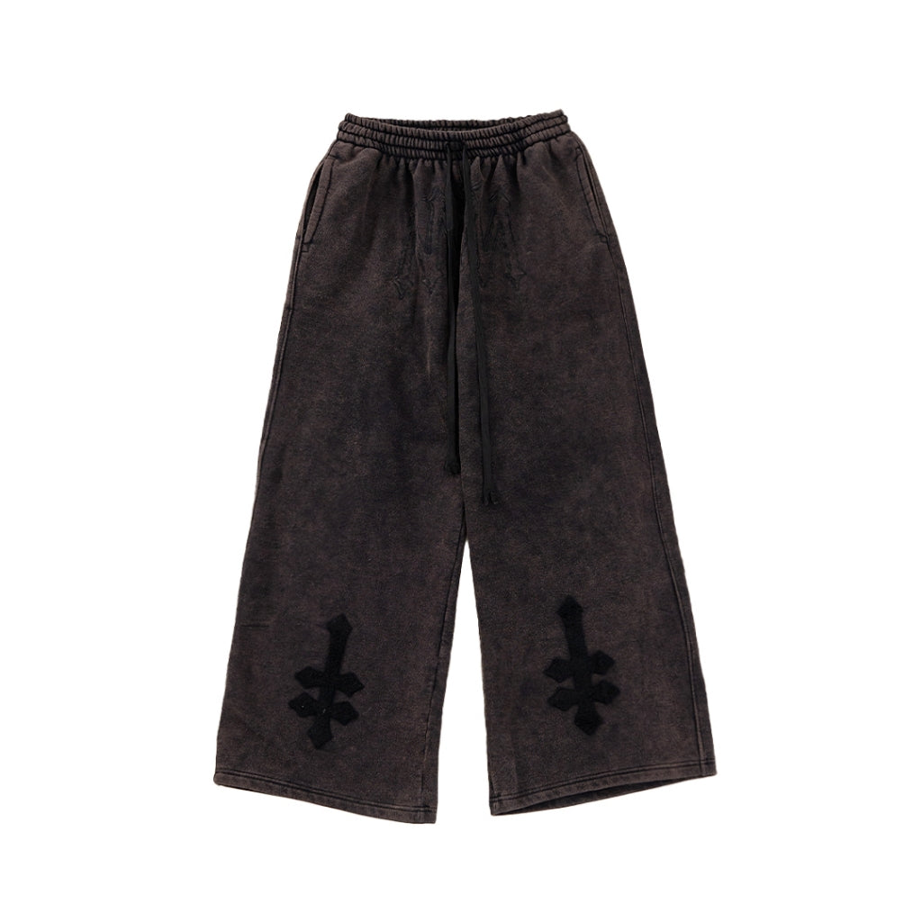 DENIMITUP H Zigzag Sweat Pants - Cosmic black - Long Pants