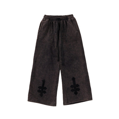 DENIMITUP H Zigzag Sweat Pants - Cosmic black - Long Pants