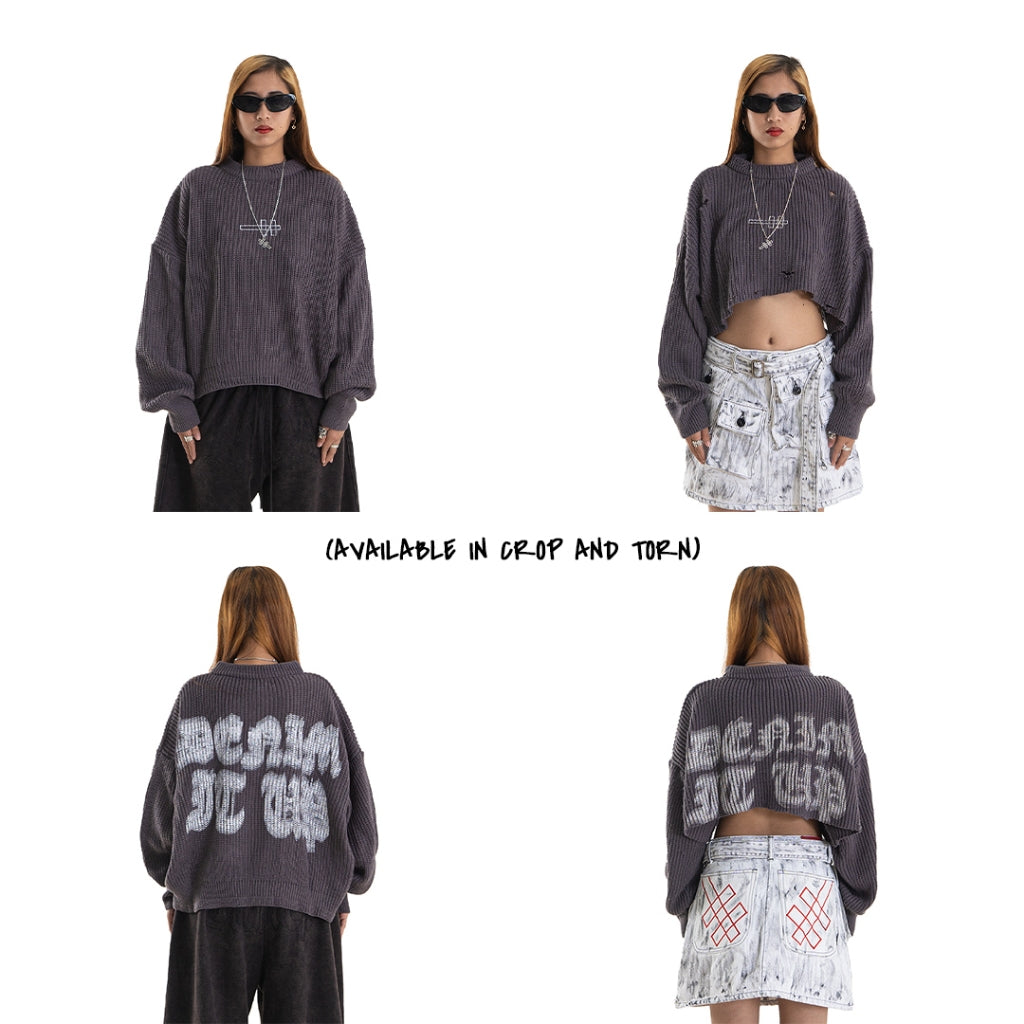 H Long Shirt Turtle Neck - Shadow Grey - Tshirt