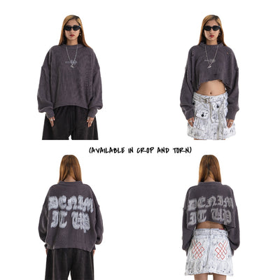 H Long Shirt Turtle Neck - Shadow Grey - Tshirt
