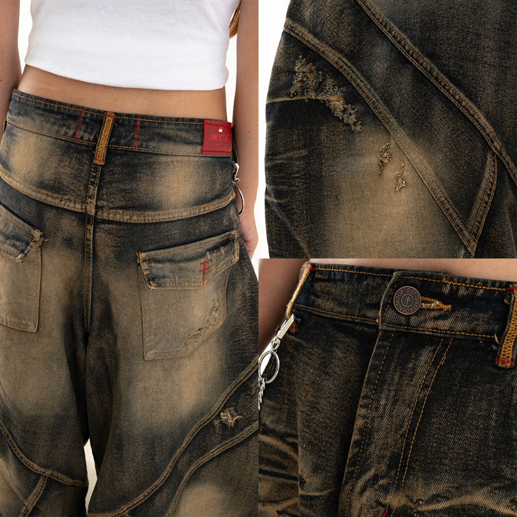 A1 Wide Barrel Songket - Skull Bronze - Jeans