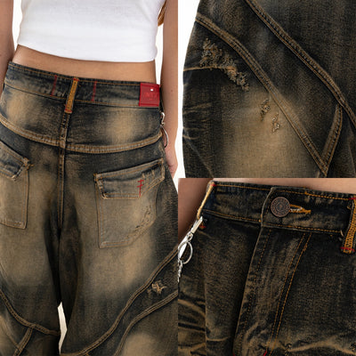 A1 Wide Barrel Songket - Skull Bronze - Jeans